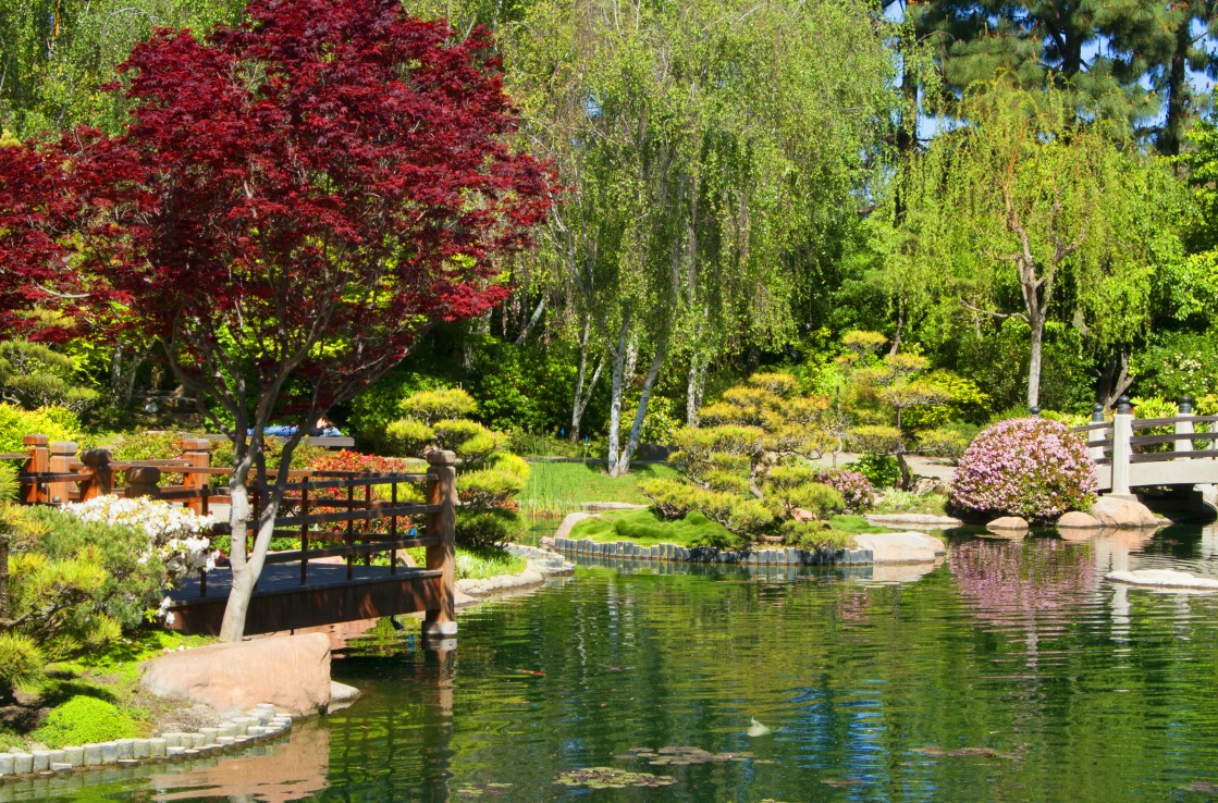 Der japanische Garten Osaka Park in Chicago